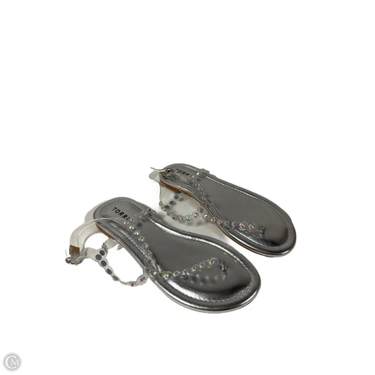 Sandals Flats By Torrid In Silver, Size: 7