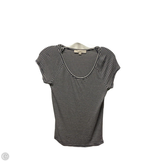 Top Short Sleeve By Loft In Striped Pattern, Size: S