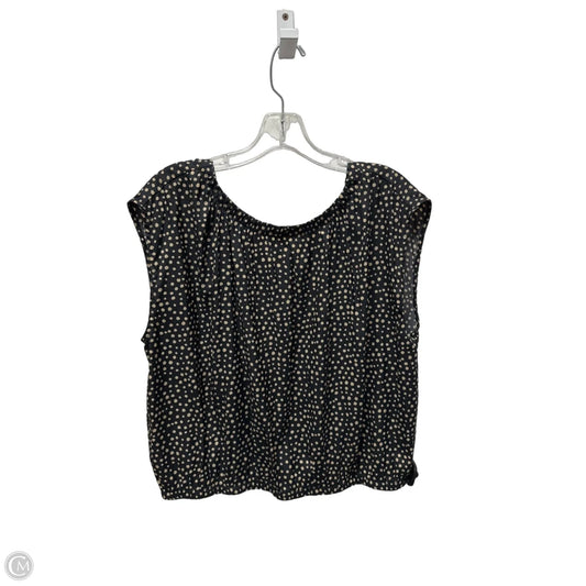 Top Short Sleeve By Loft In Polkadot Pattern, Size: L