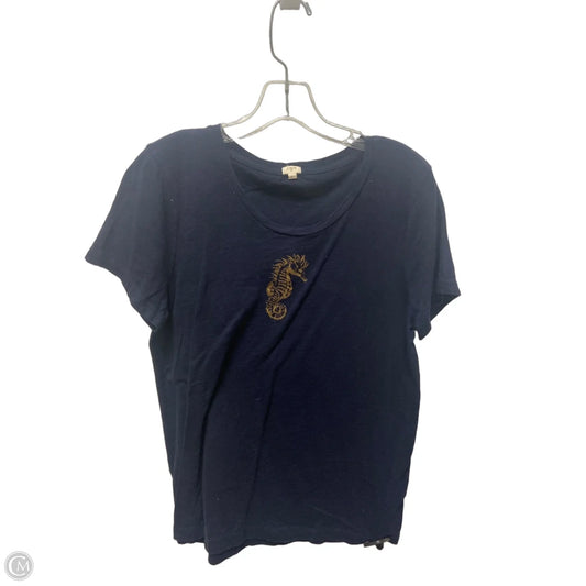 Top Short Sleeve By J. Crew In Blue, Size: L