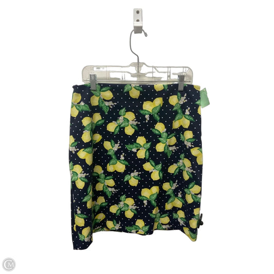Skirt Midi By Talbots In Blue & Yellow, Size: 12