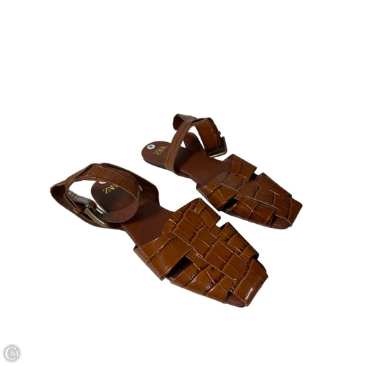 Sandals Flats By Zara In Brown, Size: 6