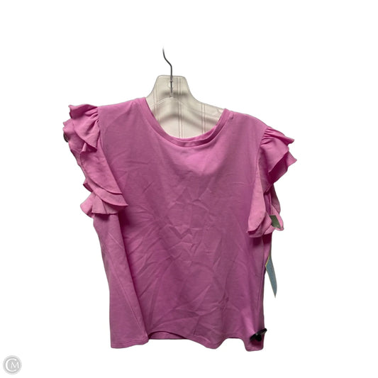 Top Short Sleeve By Cece In Purple, Size: M