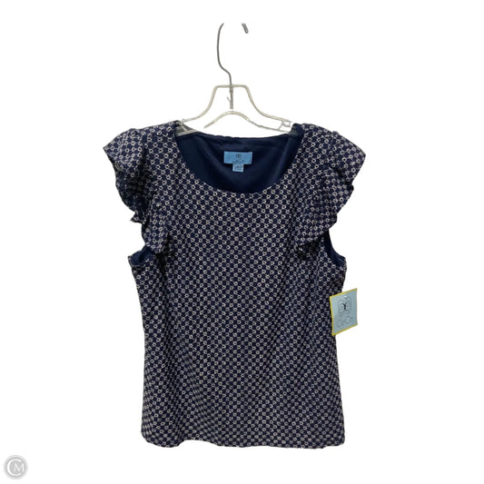 Top Short Sleeve By Cece In Blue, Size: L