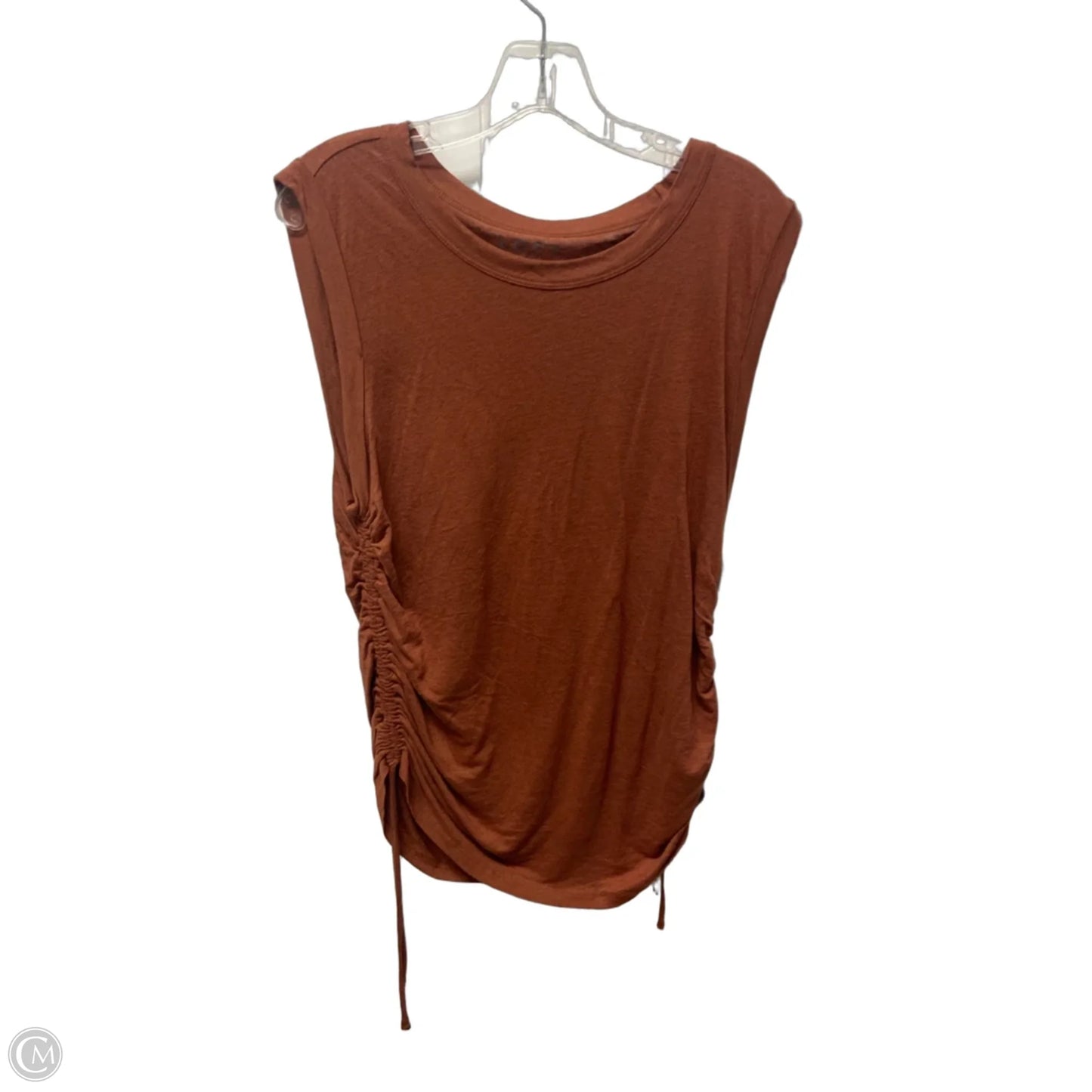 Top Sleeveless By Loft In Orange, Size: L