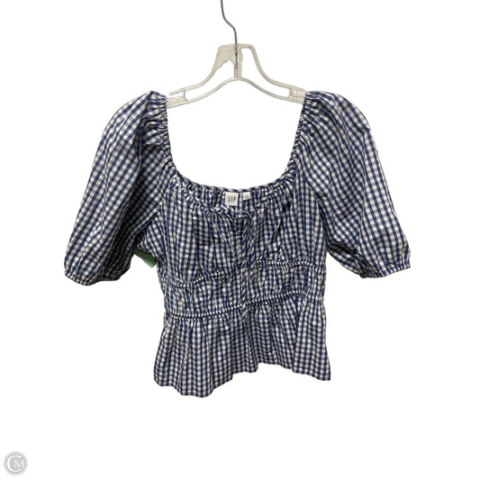 Top Short Sleeve By Gap In Blue, Size: L