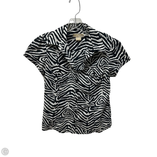 Top Short Sleeve By Michael By Michael Kors In Animal Print, Size: M