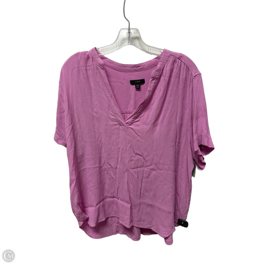 Top Short Sleeve By J. Crew In Purple, Size: Xxl