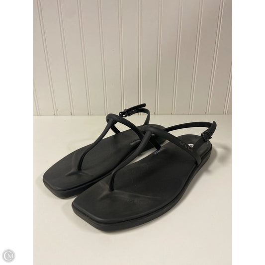 Sandals Flats By Crocs In Black, Size: 9