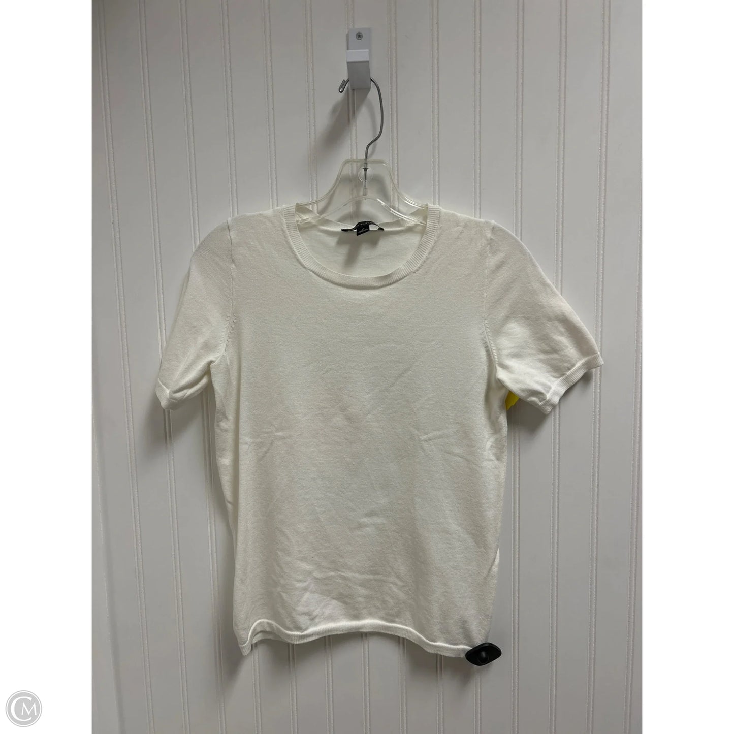 Top Short Sleeve By Ann Taylor In White, Size: S