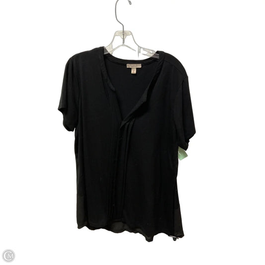 Top Short Sleeve By Clothes Mentor In Black, Size: 2x
