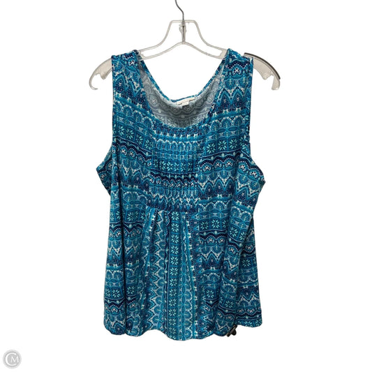 Top Sleeveless By Clothes Mentor In Blue, Size: 2x