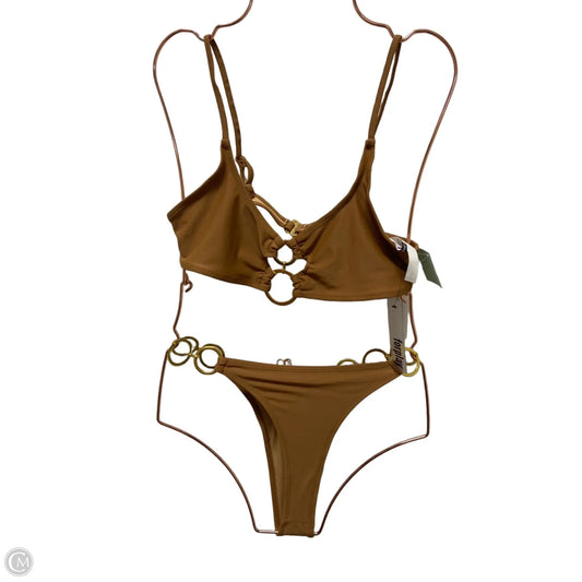 Swimsuit By Clothes Mentor In Brown & Gold, Size: M
