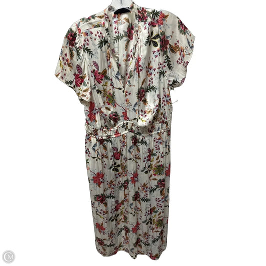 Dress Casual Midi By Lane Bryant In Floral Print, Size: L