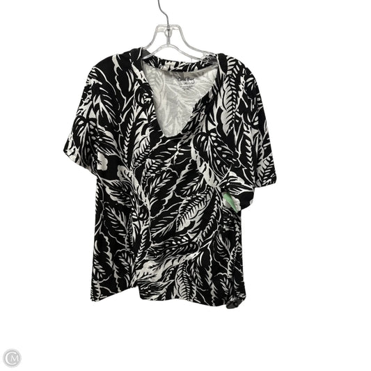 Top 3/4 Sleeve By Coral Bay In Black, Size: Xl