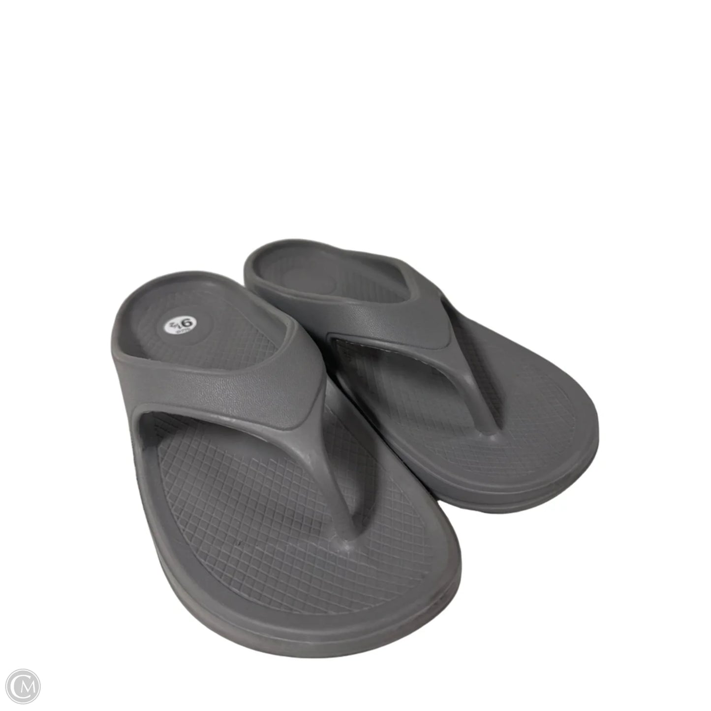 Sandals Flip Flops By Clothes Mentor In Grey, Size: 9.5