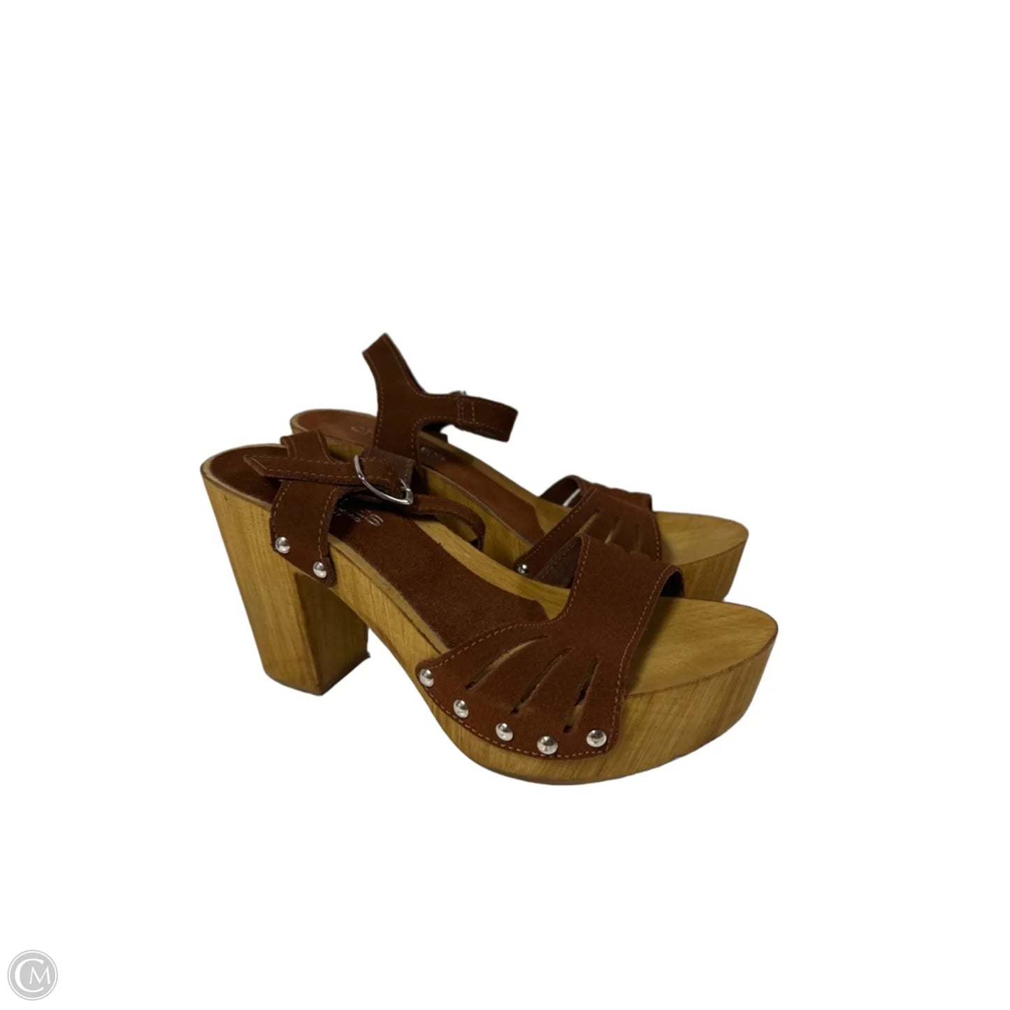Sandals Heels Block By Charles By Charles David In Bronze, Size: 6