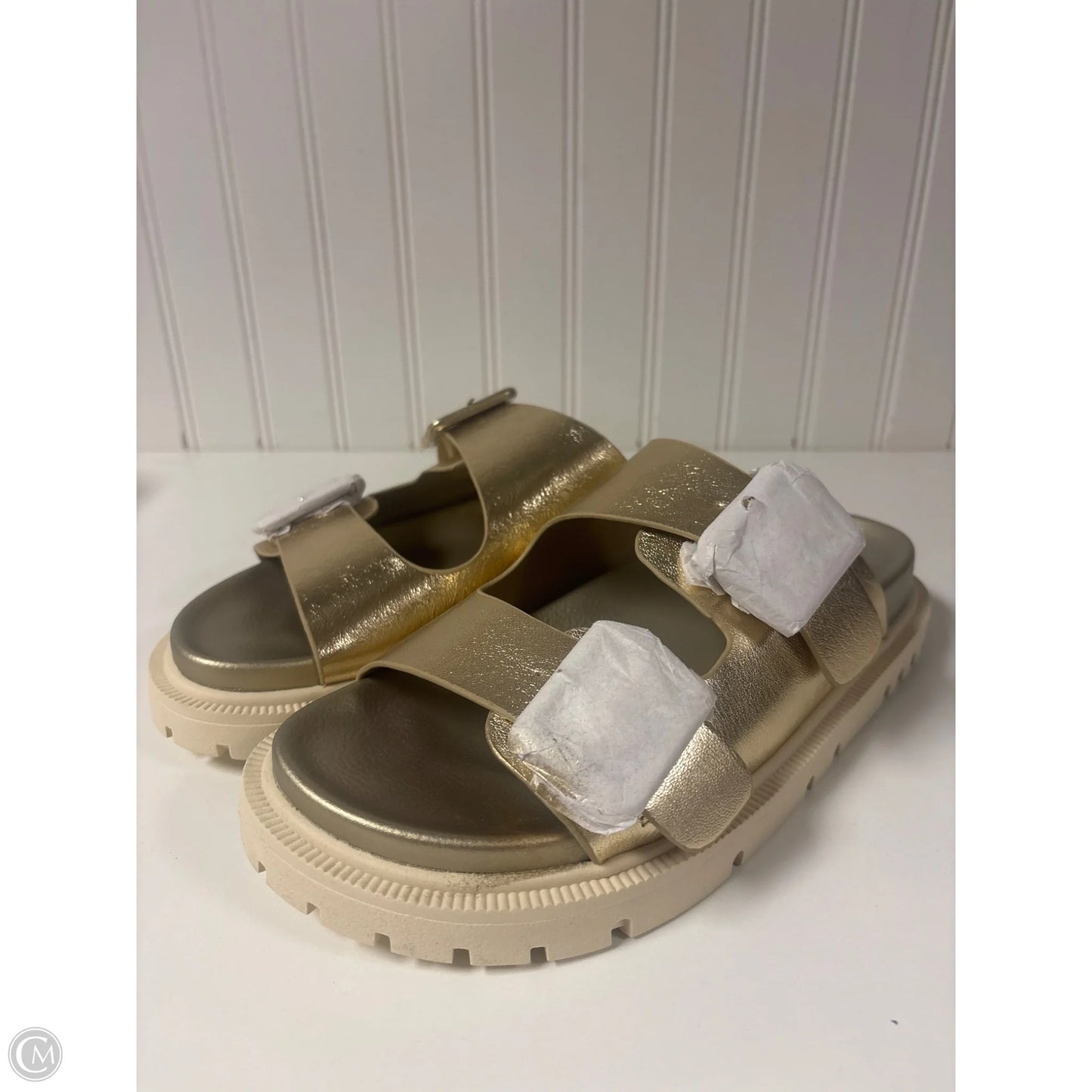 Sandals Flats By Mia In Gold, Size: 7.5