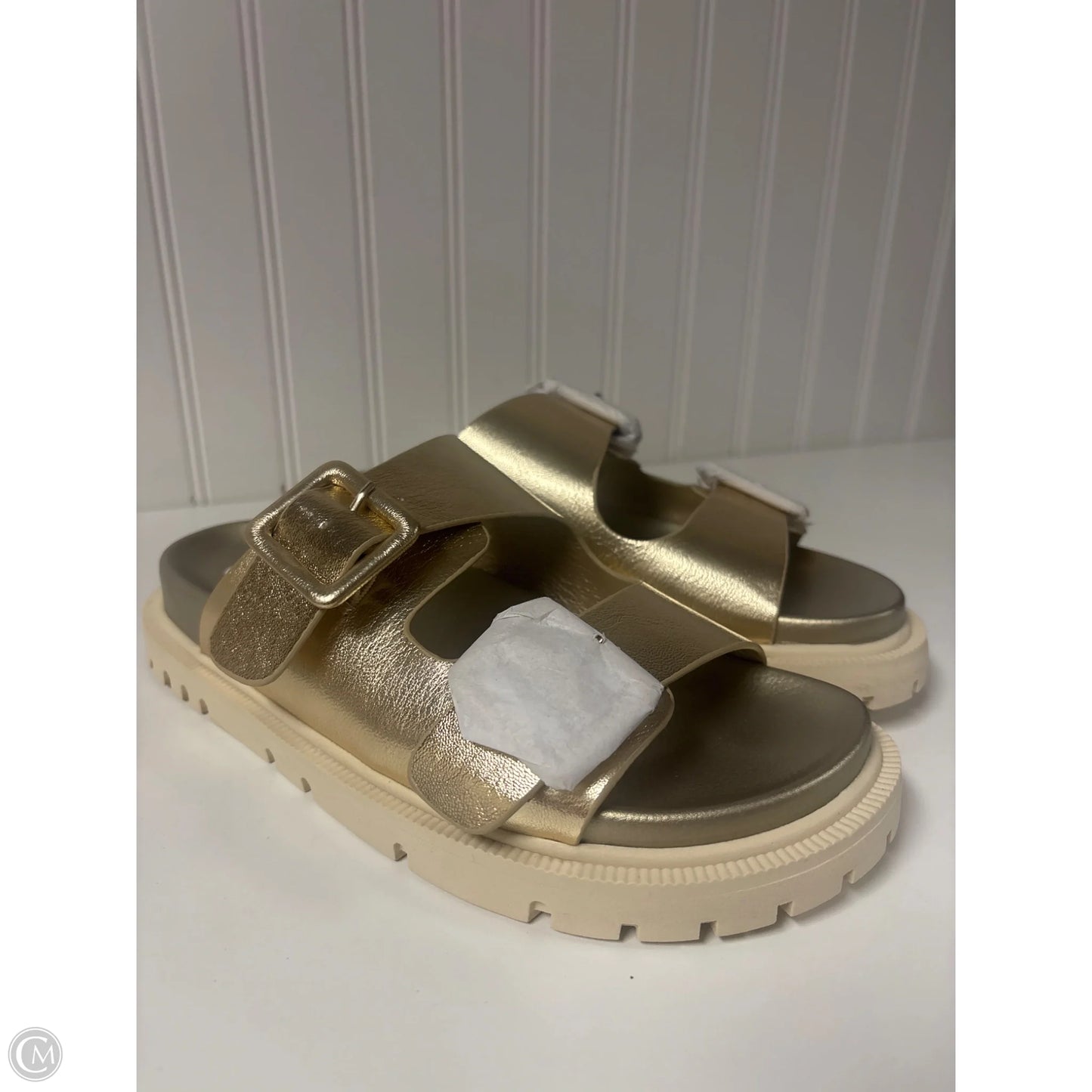 Sandals Flats By Mia In Gold, Size: 7.5