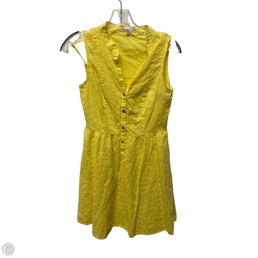Dress Casual Midi By Studio 1 In Yellow, Size: M