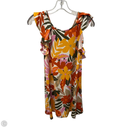 Dress Casual Midi By Loft In Floral Print, Size: Xs