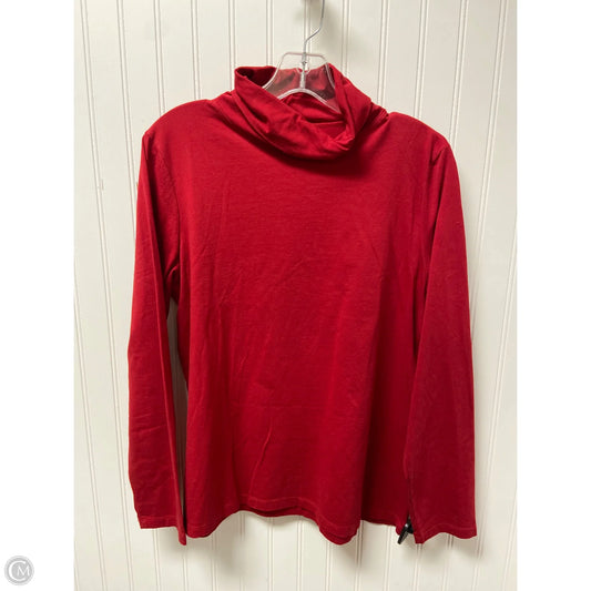 Top Long Sleeve By Talbots In Red, Size: L