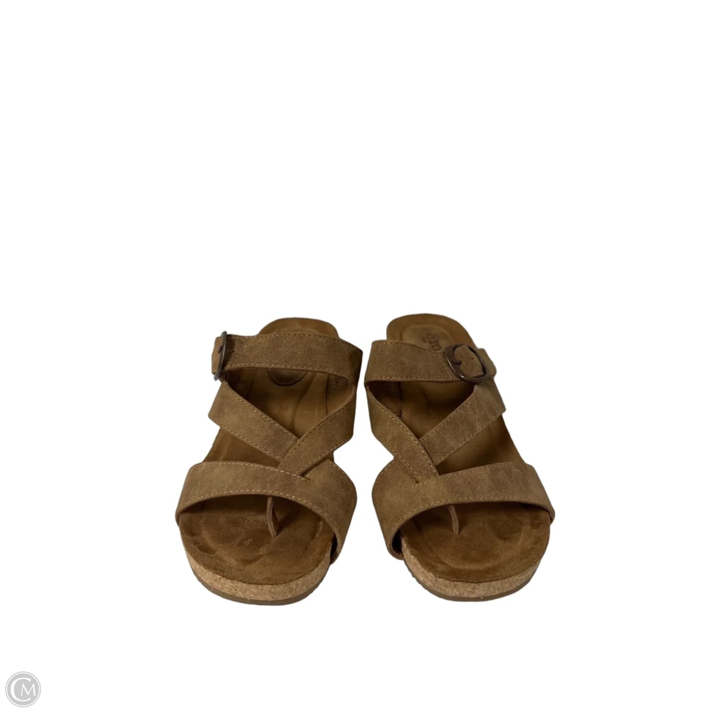 Sandals Heels Wedge By Sofft In Brown, Size: 7