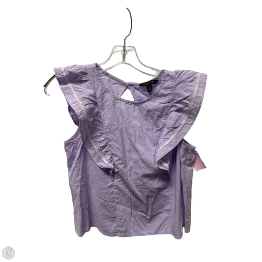 Top Short Sleeve By Banana Republic In Purple, Size: M