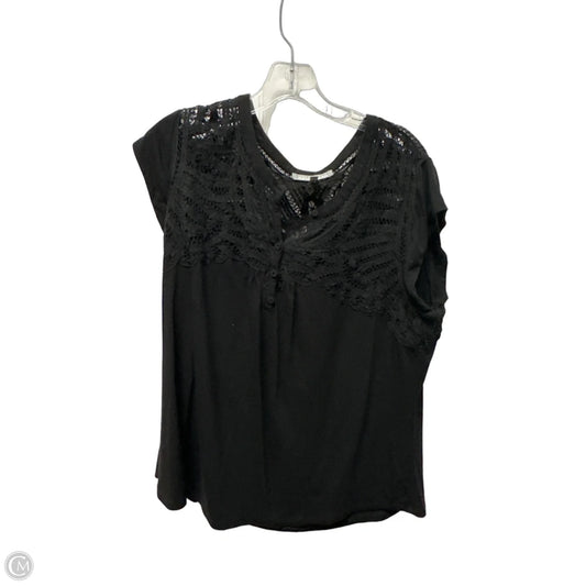 Top Short Sleeve By Daniel Rainn In Black, Size: 1x