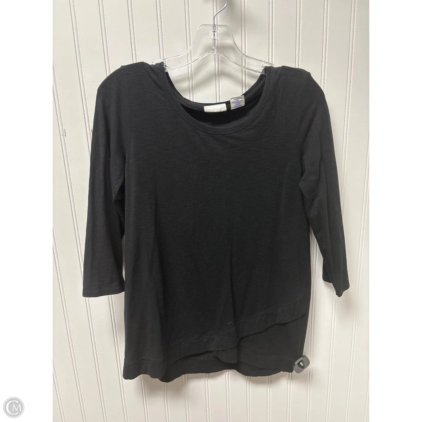 Top Long Sleeve By Zara In Black, Size: S
