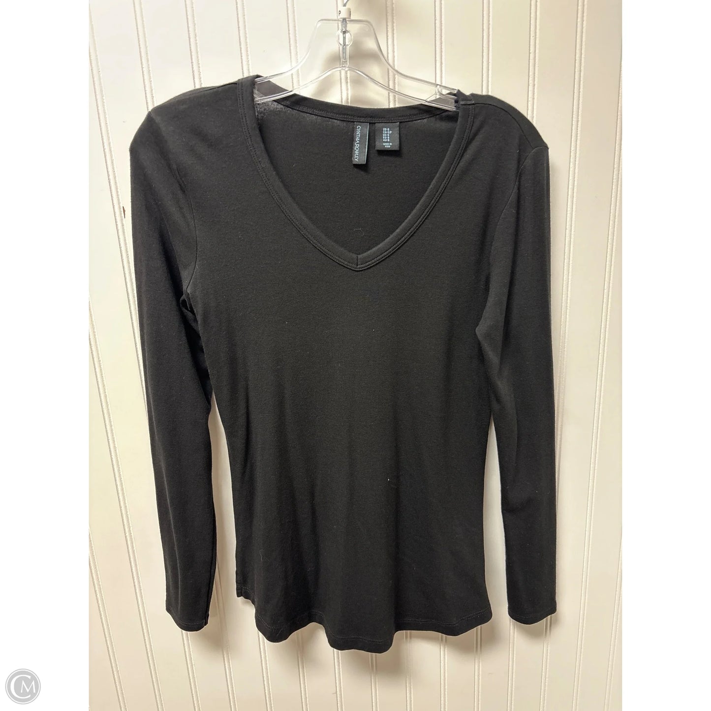 Top Long Sleeve By Sigrid Olsen In Black, Size: S