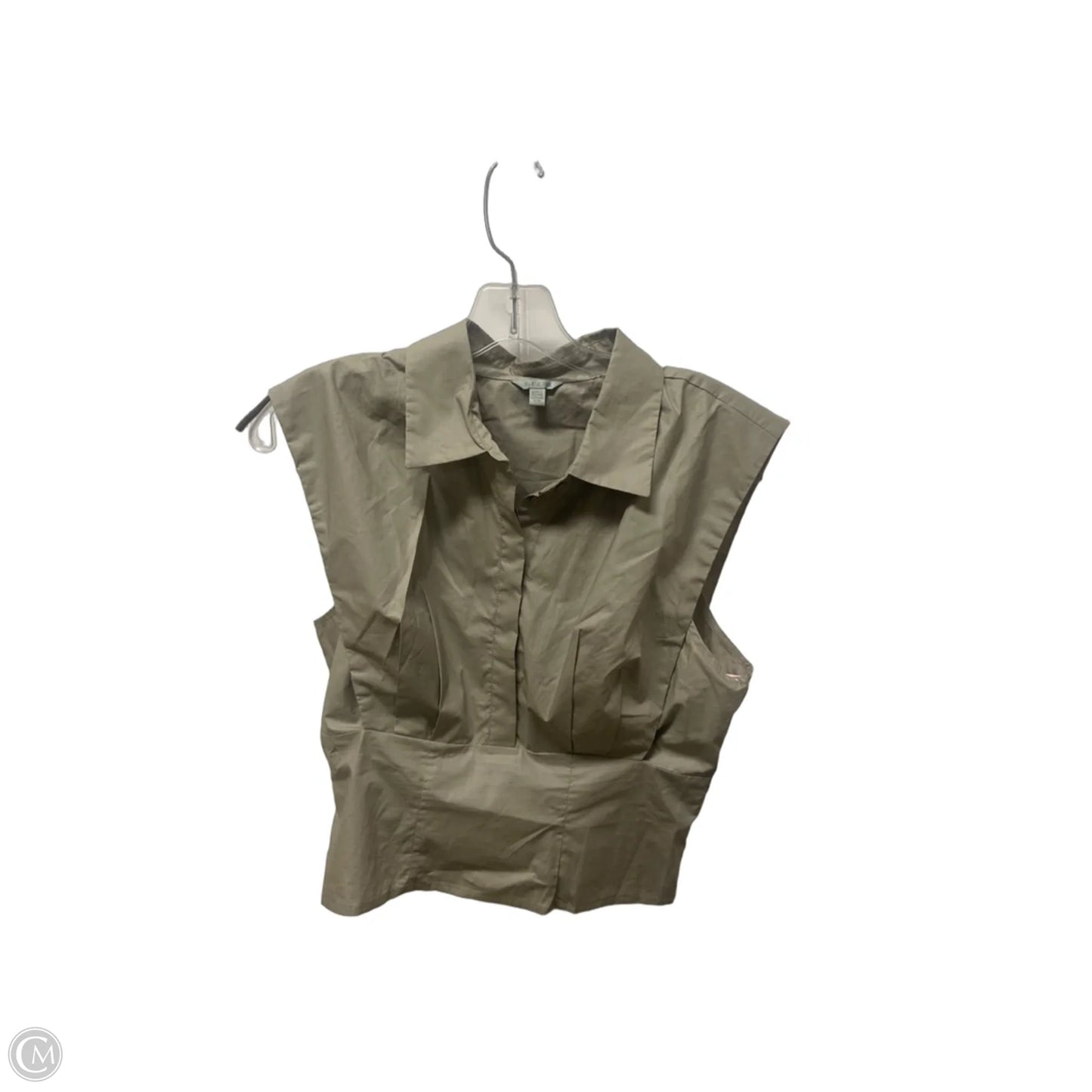 Top Sleeveless By Guess In Green, Size: M