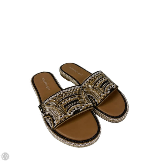 Sandals Flats By Madden Girl In Brown, Size: 6.5