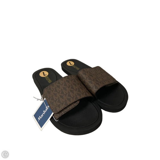 Sandals Flats By Michael By Michael Kors In Brown, Size: 7