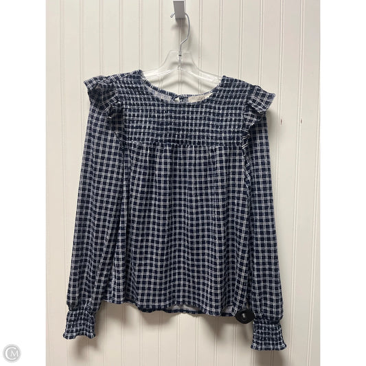 Top Long Sleeve By Loft In Blue, Size: M