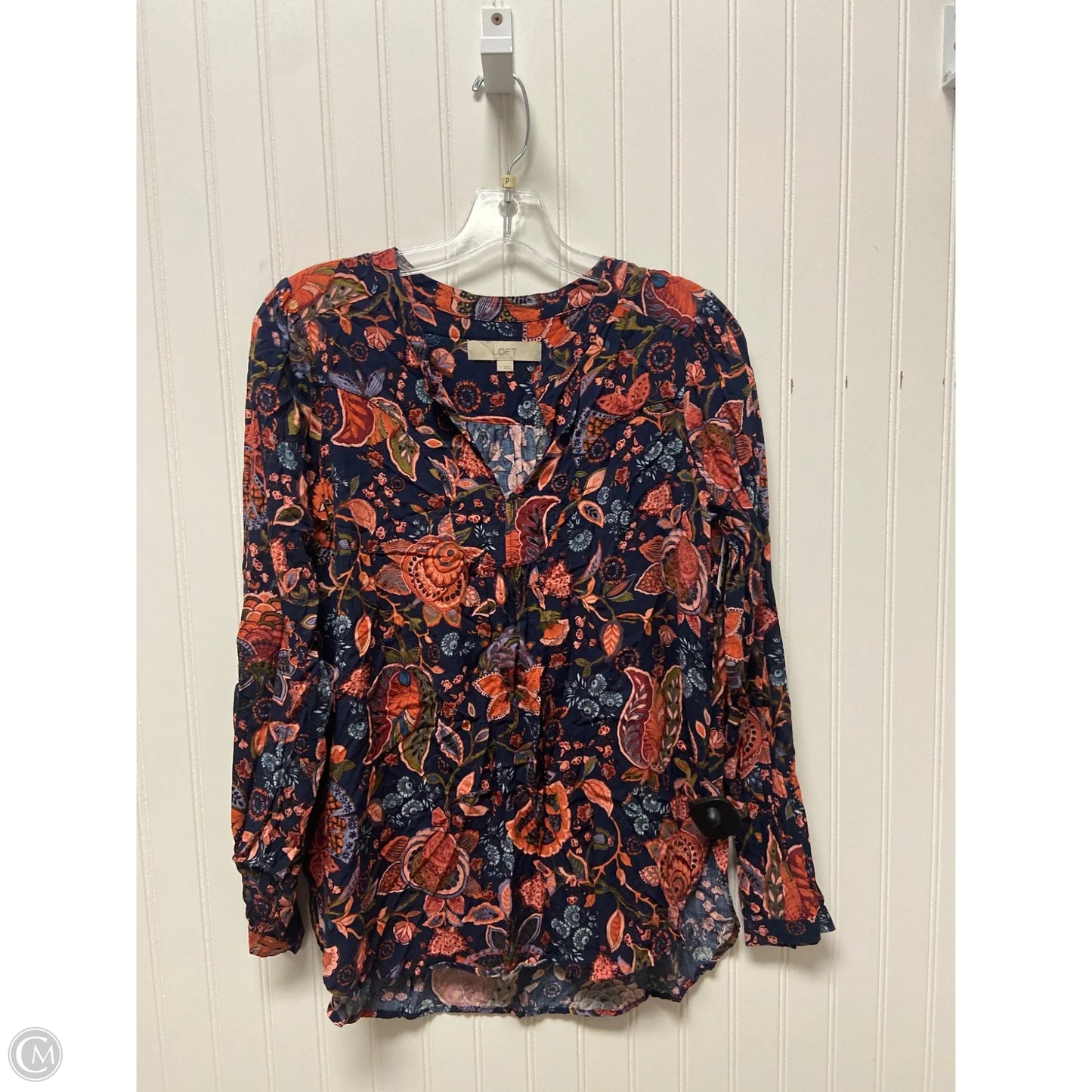 Top Long Sleeve By Loft In Blue, Size: S