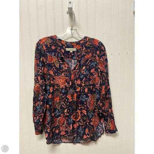 Top Long Sleeve By Loft In Blue, Size: S