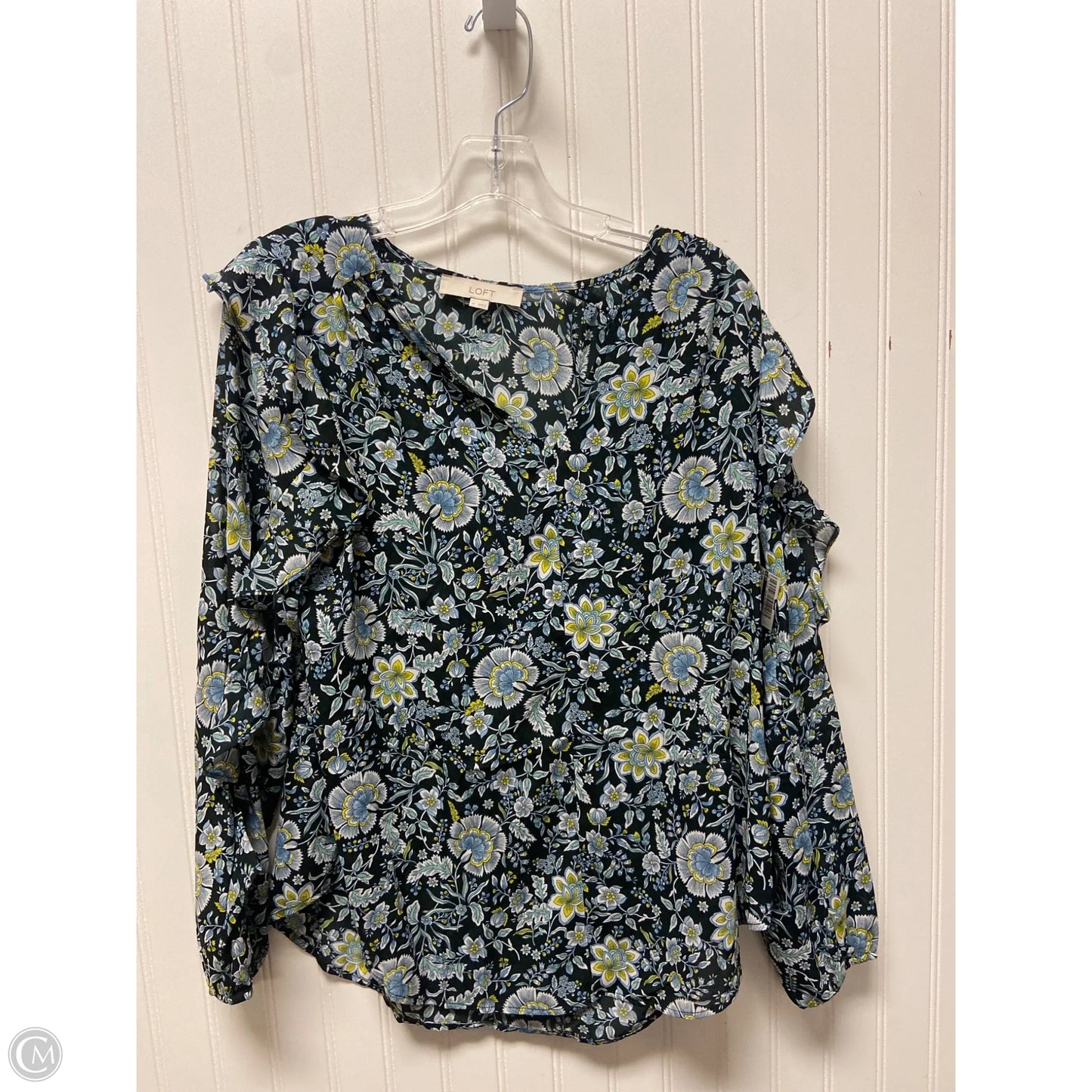 Top Long Sleeve By Loft In Blue, Size: M