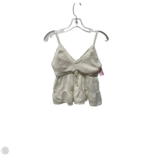 Top Sleeveless By Hollister In Cream, Size: M