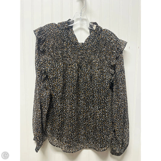 Top Long Sleeve By Loft In Black, Size: M