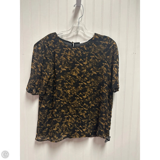 Top Long Sleeve By Calvin Klein In Brown, Size: M