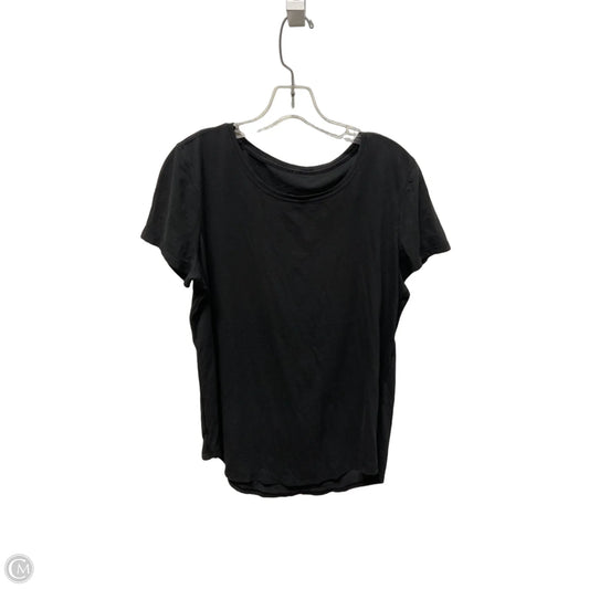 Athletic Top Short Sleeve By Lululemon In Black, Size: M