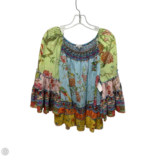 Top 3/4 Sleeve By John Mark In Multi-colored, Size: L