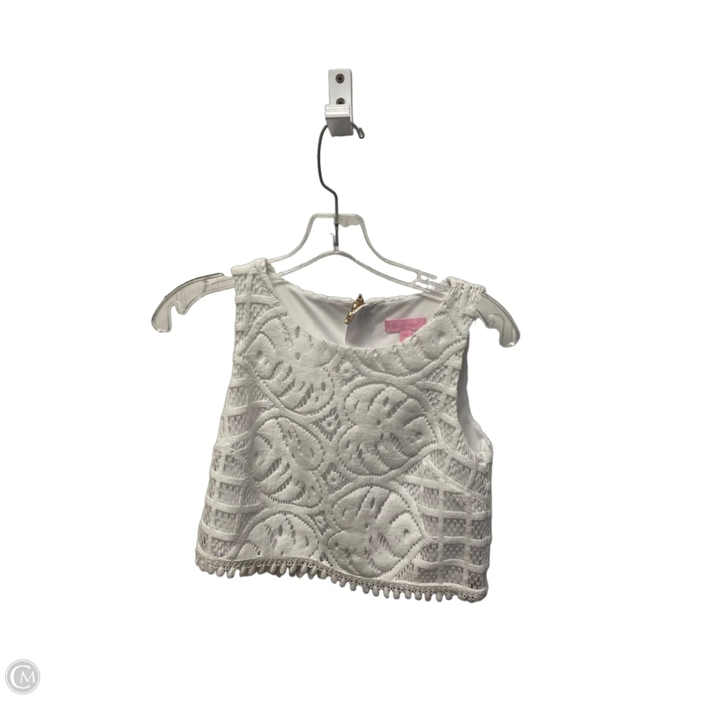 Top Sleeveless Designer By Lilly Pulitzer In White, Size: Xxs