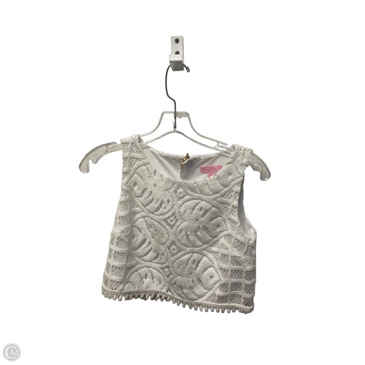 Top Sleeveless Designer By Lilly Pulitzer In White, Size: Xxs