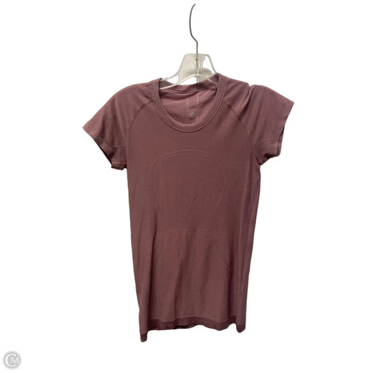 Athletic Top Short Sleeve By Lululemon In Purple, Size: S