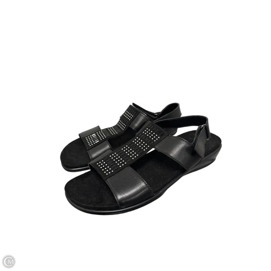 Sandals Flats By Easy Spirit In Black, Size: 8.5