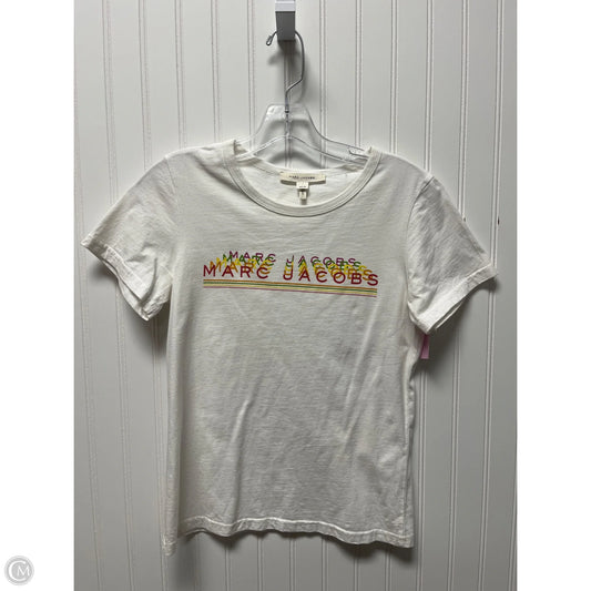 Top Short Sleeve Designer By Marc Jacobs In White, Size: Xs