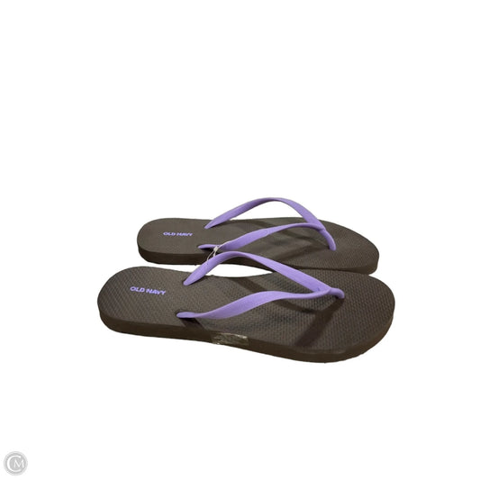 Sandals Flip Flops By Old Navy In Brown & Purple, Size: 8
