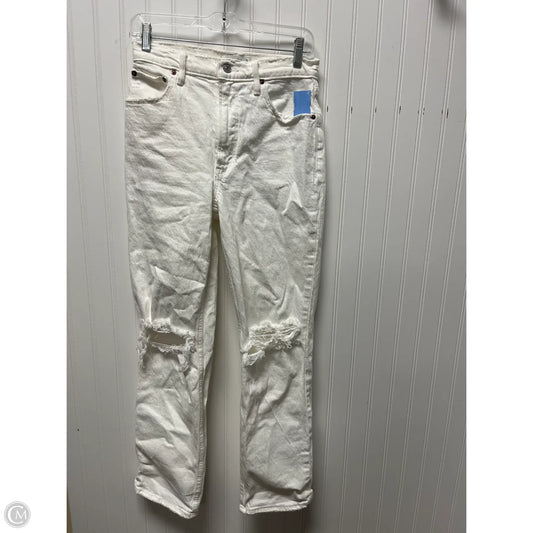 Jeans Boot Cut By Abercrombie And Fitch In White, Size: 4